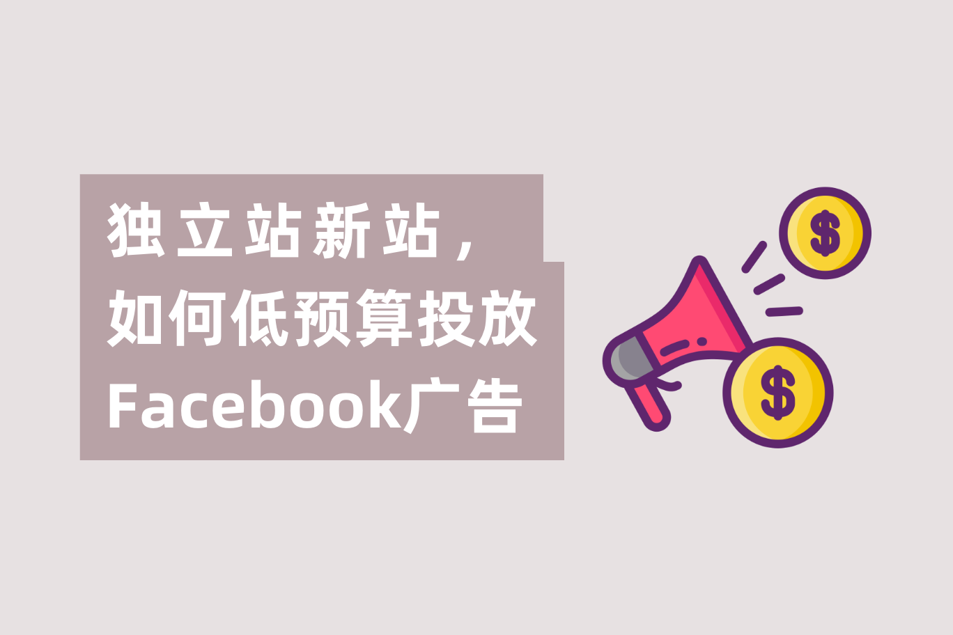 独立站新网站低预算，如何投放Facebook广告？如何定义小预算？